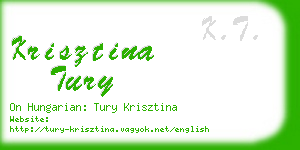 krisztina tury business card